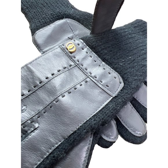 Vintage Gloves Leather Knit Retro Authentic Design Winter Accessories - Picture 2 of 8